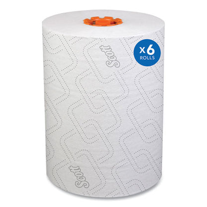 Slimroll Towels, 1-ply, 8" X 580 Ft, White/orange Core, 6 Roll/carton