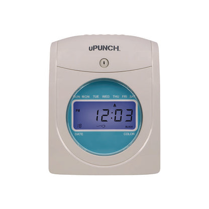 Digital Auto-align Punch Time Clock Bundle, White