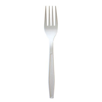 Heavyweight Polypropylene Cutlery, Fork, White, 1,000/carton