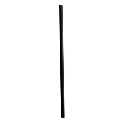 Wrapped Giant Straws, 7.75", Polypropylene, Black, 7,200/carton