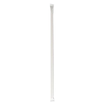 Wrapped Jumbo Straws, 10.25", Polypropylene, Red/white Striped, 2,000/carton