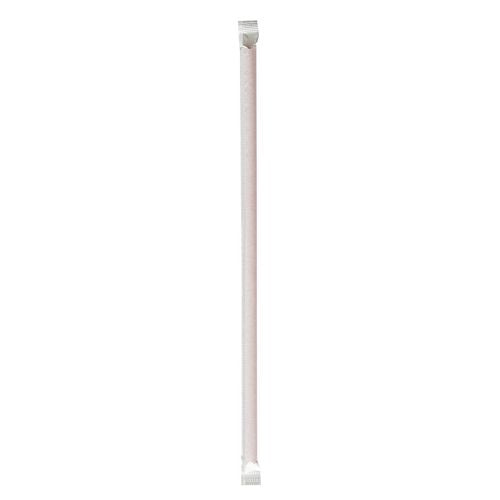 Wrapped Jumbo Straws, 10.25", Polypropylene, Red, 2,000/carton