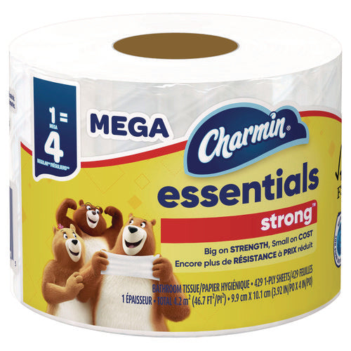 Essentials Strong Bathroom Tissue, Septic Safe, 1-ply, White, 429/roll, 36 Rolls/carton