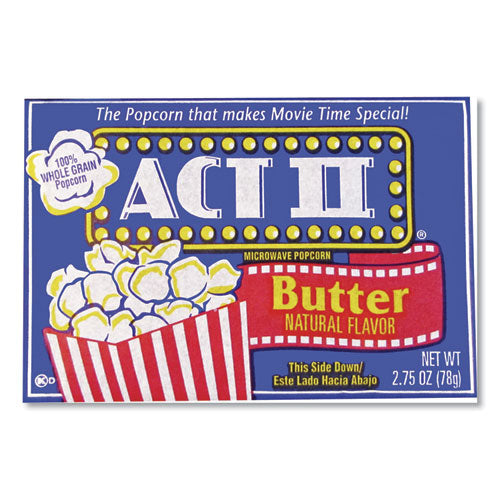 Microwave Popcorn, Butter, 2.75 Oz Bag, 36/carton