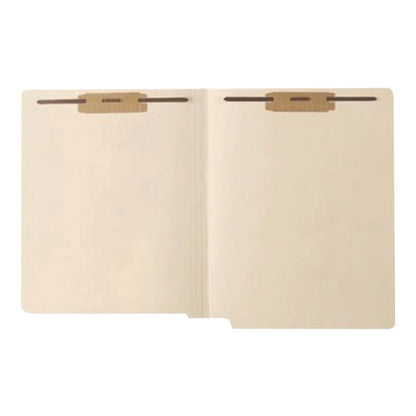 Reinforced End Tab File Folder, 0.75" Expansion, 2 Fasteners, Letter Size, Manila Exterior, 250/box