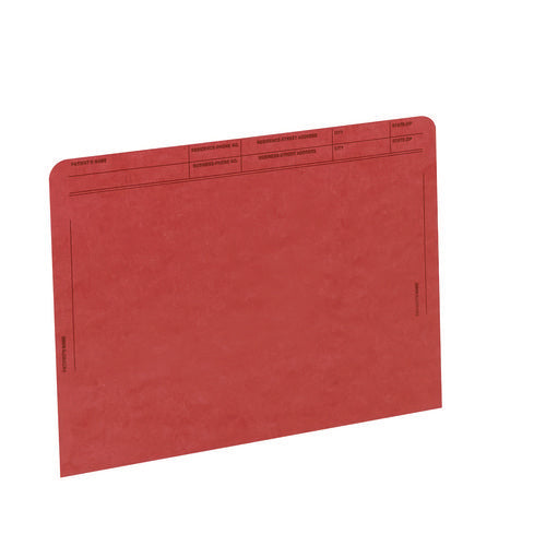 Patient File Pocket, Letter Size, Red, 50/box