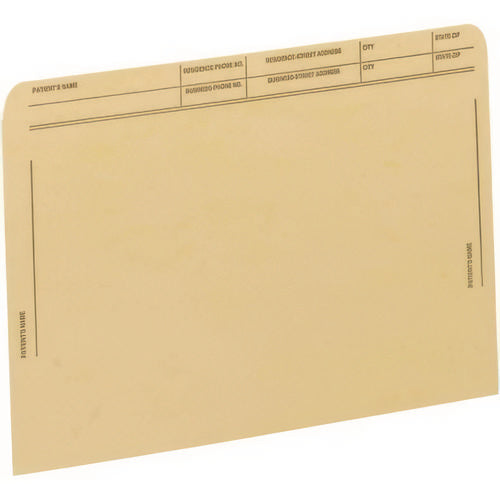 Patient File Pocket, Letter Size, Tan, 50/box