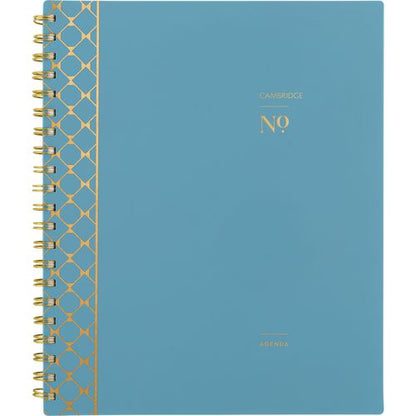 Workstyle Weekly/monthly Planner, Geometric Artwork, 11 X 9.38, Blue/gold Cover, 12-month (jan To Dec): 2025