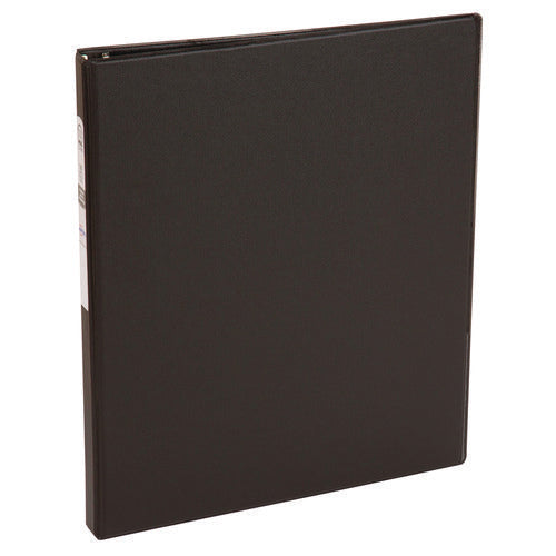 Economy Non-view Binder With Round Rings, 3 Rings, 0.5" Capacity, 11 X 8.5, Black, (3201)