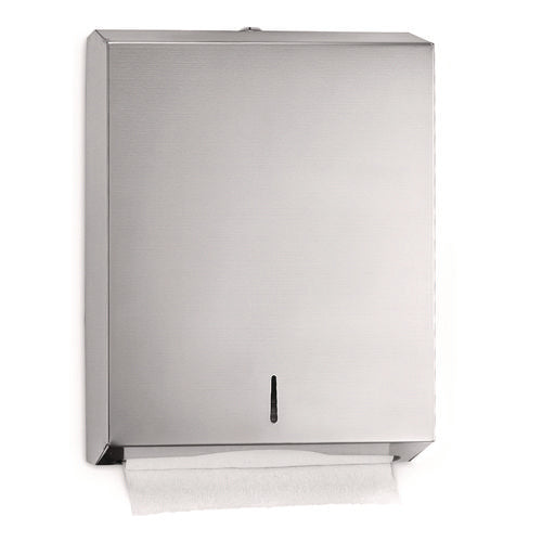 Vertical C-fold/multi-fold Paper Towel Dispenser, 14.5 X 4 X 11.2, Brushed Stainless Steel