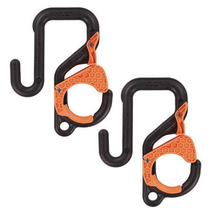 Squids 3178 Locking Aerial Bucket Hook, Tethering Point, 9.06 X 7.09 X 2.17, Black/orange, Supports 40 Lbs, 2/pack