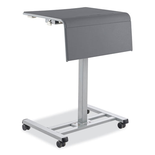 Sit-stand Student Desk Pro, 23.5" X 19.5" X 28.5" To 41.75", Charcoal Gray