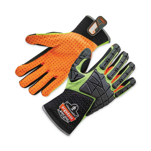 Proflex 925f(x) Standard Dorsal Impact-reducing Gloves, Black/lime, Medium, Pair