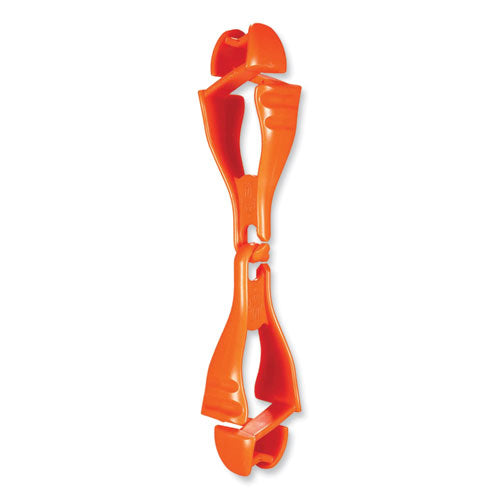 Squids 3400 Dual Clip Glove Clip Holder, 1 X 1 X 6.5, Acetal Copolymer, Orange