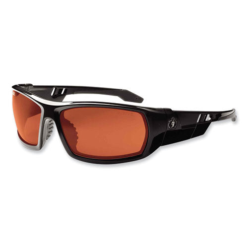 Skullerz Odin Safety Glasses, Black Nylon Impact Frame, Copper Polycarbonate Lens