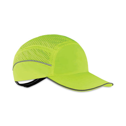 Skullerz 8955 Lightweight Bump Cap Hat, Long Brim, Lime