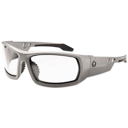 Skullerz Odin Safety Glasses, Gray Frame/clear Lens, Anti-fog, Nylon/polycarb