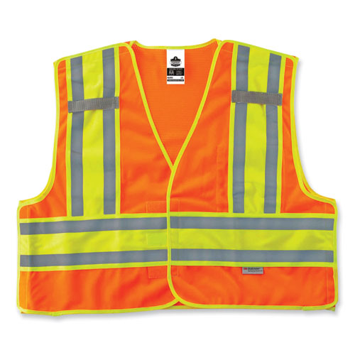 Glowear 8245psv Class 2 Public Safety Vest, Polyester, Small/medium, Orange