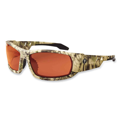 Skullerz Odin Safety Glasses, Kryptek Highlander Nylon Impact Frame, Polrizd Copper Polycarbonate Lens