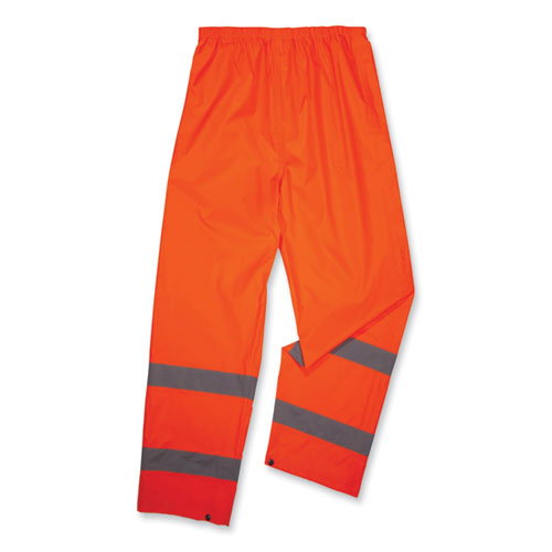 Glowear 8916 Class E Lightweight Hi-vis Rain Pants, 3x-large, Orange