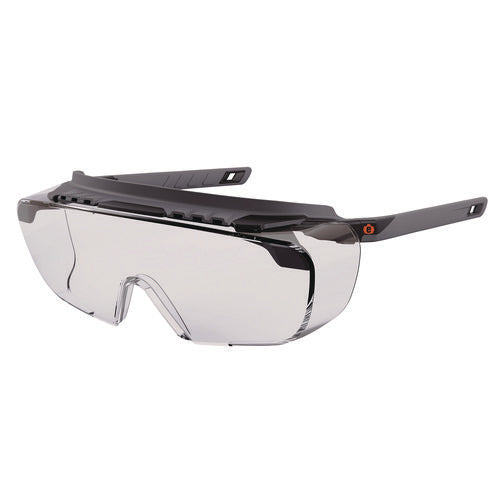 Skullerz Osmin Safety Glasses, Matte Black Polycarbonate Frame, Clear Polycarbonate Lens