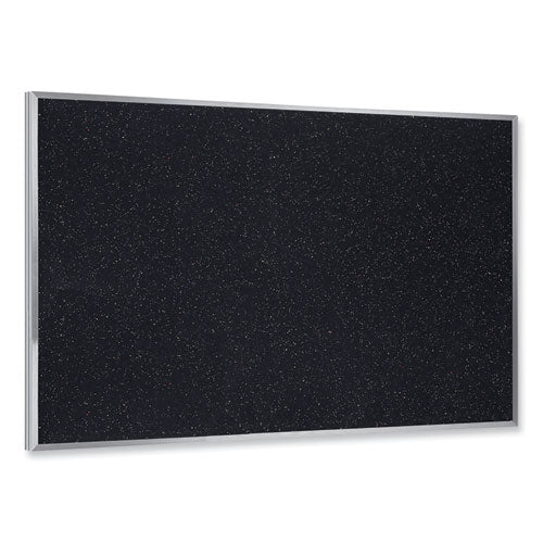 Aluminum-frame Recycled Rubber Bulletin Boards, 36" X 24", Confetti Surface, Satin Aluminum Frame