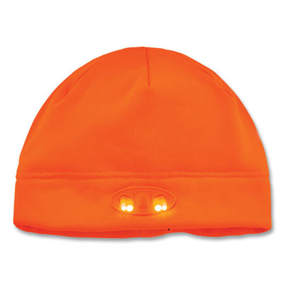 N-ferno 6804 Skull Cap Winter Hat With Led Lights, One Size Fits Most, Orange