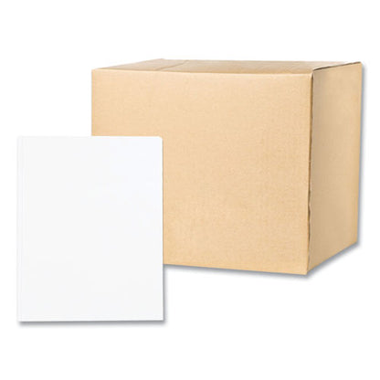 Pocket Folder With 3 Fasteners, 0.5" Capacity, 11 X 8.5, White, 25/box, 10 Boxes/carton