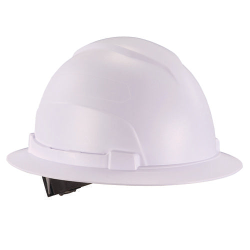 Skullerz 8969 Class E Lightweight Full Brim Hard Hat, 6-point Rachet Suspension, White