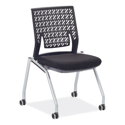 Thesis Training Chair With Flex Back, Supports Up To 250 Lb, 18" Seat Height, Black Seat, Gray Base, 2/carton