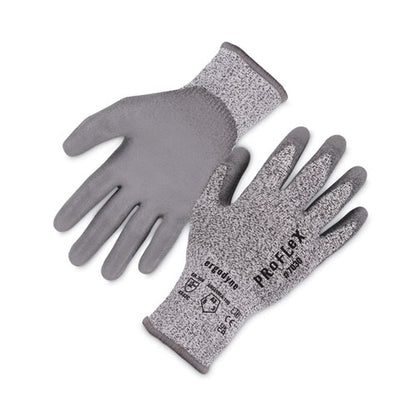 Proflex 7030 Ansi A3 Pu Coated Cr Gloves, Gray, Medium, Pair