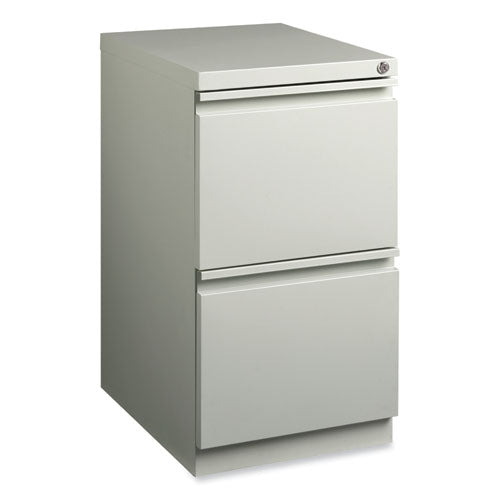 Full-width Pull 20 Deep Mobile Pedestal File, 2-drawer: File/file, Letter, Light Gray, 15 X 19.88 X 27.75