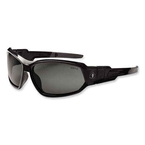 Skullerz Loki Safety Glasses/goggles, Black Nylon Impact Frame,polarized Smoke Polycarbonate Lens