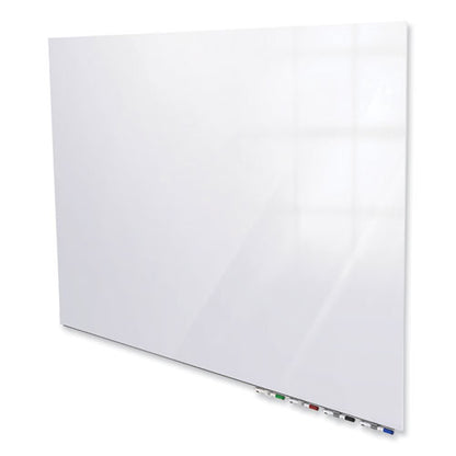 Aria Low-profile Frameless Magnetic Glassboard, 48" X 36", White Surface