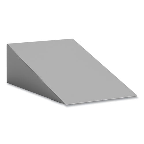 Single Sloped Metal Locker Hood Addition, 12w X 18d X 6h, Gray