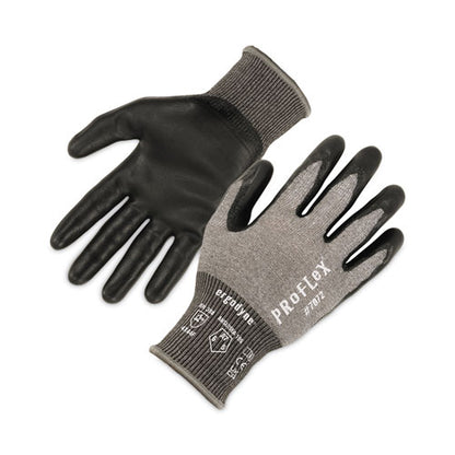 Proflex 7072 Ansi A7 Nitrile-coated Cr Gloves, Gray, Medium, Pair