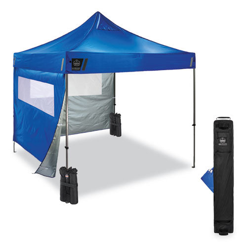 Shax 6052 Heavy-duty Tent Kit + Mesh Windows, Single Skin, 10 Ft X 10 Ft, Polyester/steel, Blue