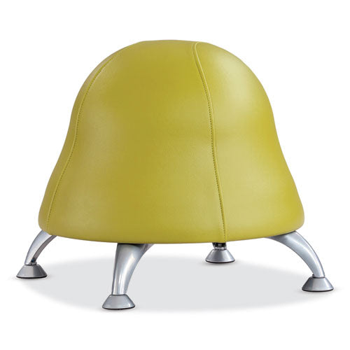 Runtz Ball Chair, Backless, Supports Up To 250 Lb, Green Vinyl Seat, Silver Base