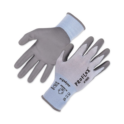 Proflex 7025 Ansi A2 Pu Coated Cr Gloves, Blue, Medium, Pair