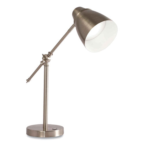 Wellness Series Harmonize Led Desk Lamp, 5" To 19" High, Silver