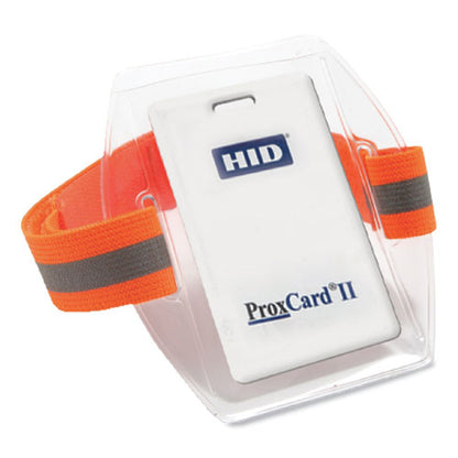 Squids 3386 Arm Band Id Badge Holder, Horizontal, 4 X 2.5, Orange