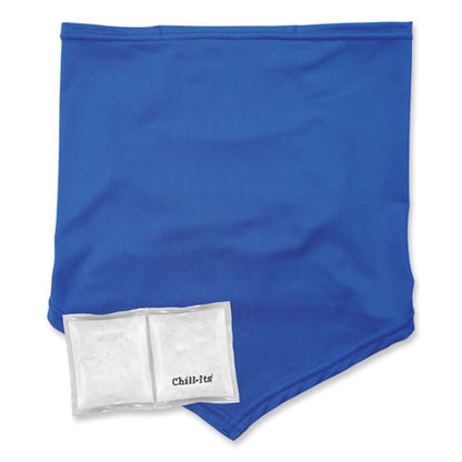 Chill-its 6482 Cooling Neck Gaiter Bandana Pocket Kit, Polyester/spandex, Small/medium, Blue