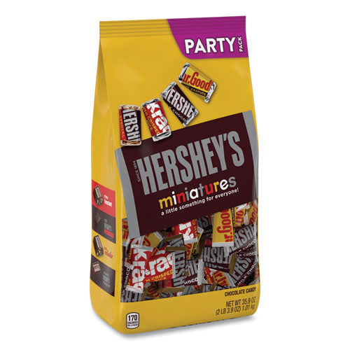 Chocolate Miniatures Party Pack Assortment, 35.9 Oz Bag, 2 Bags/carton