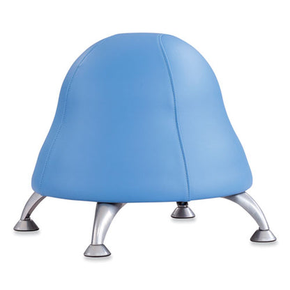 Runtz Ball Chair, Backless, Supports Up To 250 Lb, Baby Blue Vinyl Seat, Silver Base