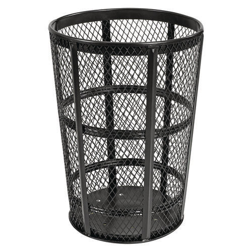 Steel Mesh Corrosion Resistant Trash Can, 48 Gal, Black