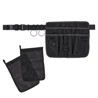 Arsenal 5715 Cleaning Apron Pouch With Pockets, 10 Compartments, 11 X 13.5, Nylon, Black