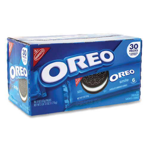 Oreo Cookies Single Serve Packs, Chocolate, 2 Oz Pack, 30/box