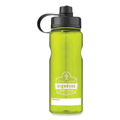 Chill-its 5151 Plastic Wide Mouth Water Bottle, 34 Oz, Lime