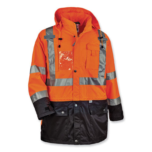 Glowear 8386 Class 3 Hi-vis Outer Shell Jacket, Polyester, 5x-large, Orange