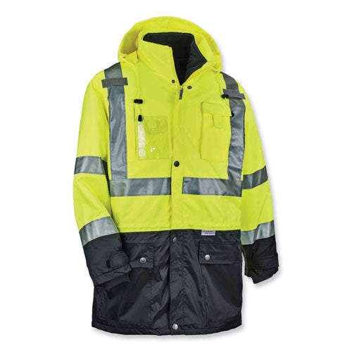 Glowear 8388 Class 3/2 Hi-vis Thermal Jacket Kit, Medium, Lime